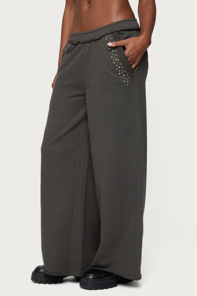 Edikted Wrenn Studded Wide Leg Sweatpants #2