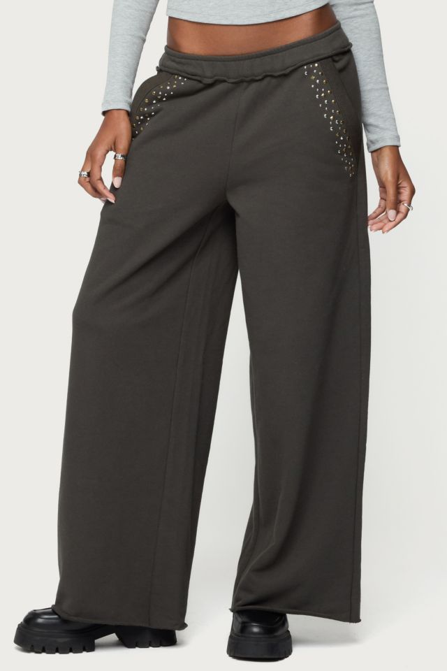 Edikted Wrenn Studded Wide Leg Sweatpants #3