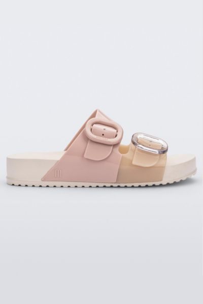 Melissa Cozy Jelly Slide In Beige/pink, Women's At Urban Outfitters In Multi