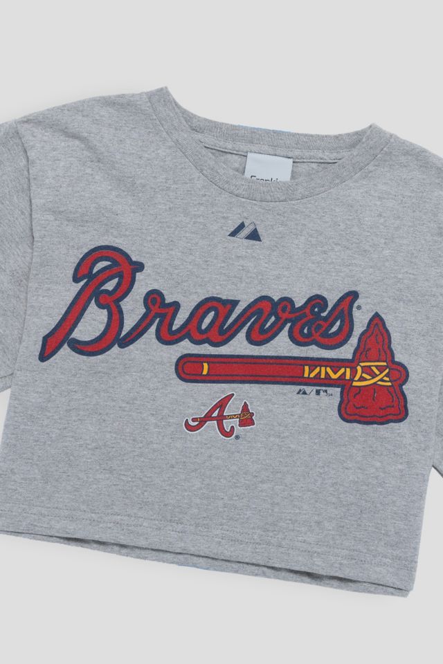 Frankie Collective Rework Atlanta Braves Crop Tee #2