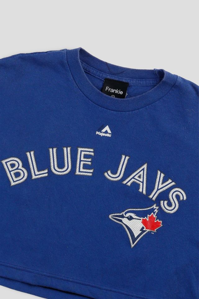 Frankie Collective Rework Toronto Blue Jays MLB Crop Tee #1