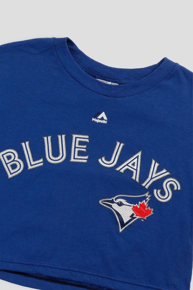 Frankie Collective Rework Toronto Blue Jays MLB Crop Tee #1
