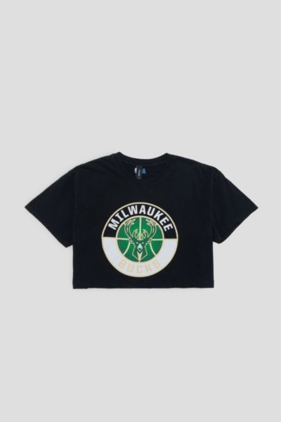 Frankie Collective Rework Milwaukee Bucks Crop Tee