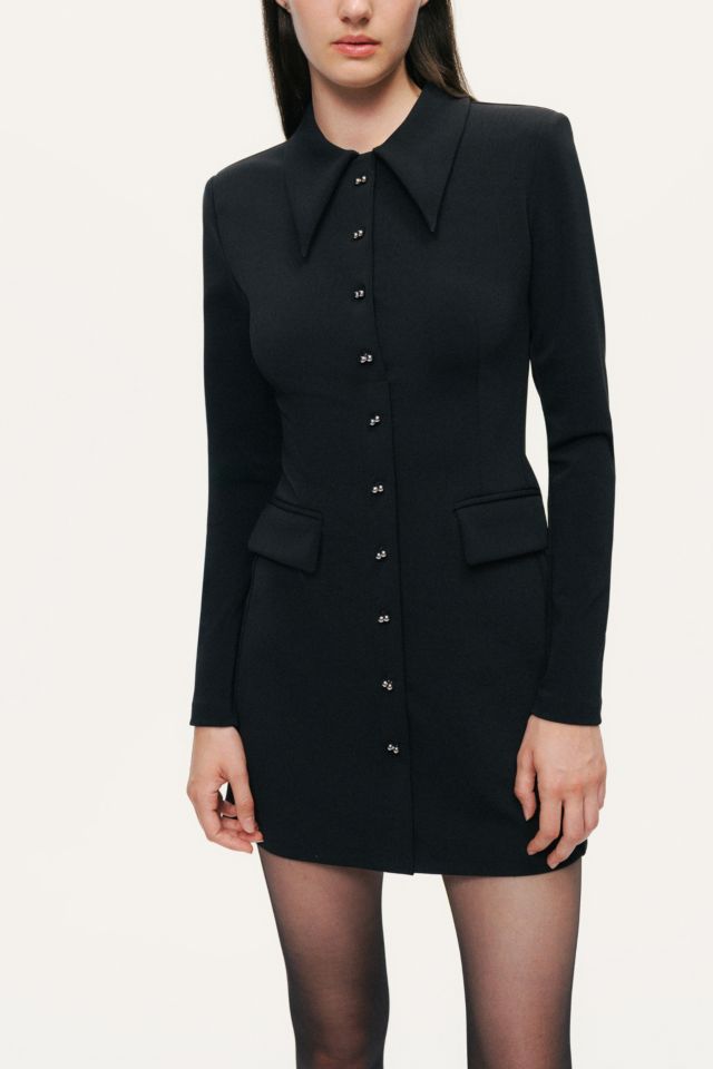 Nocturne Tailored Collar Mini Dress #1