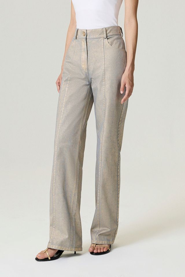 Nocturne Metallic Straight Leg Jean #1