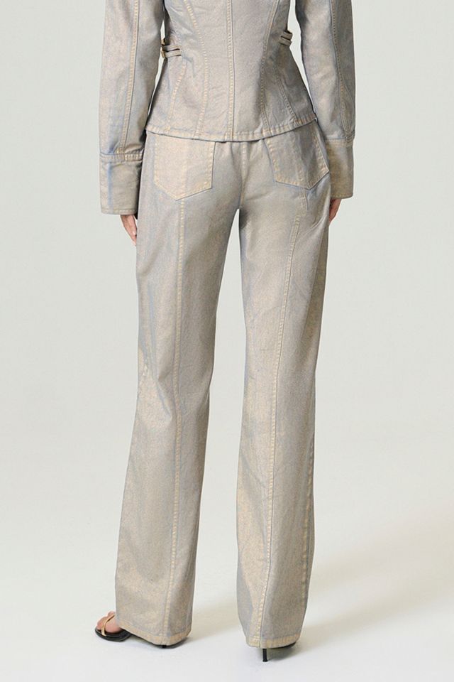 Nocturne Metallic Straight Leg Jean #4