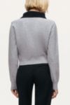 Nocturne Contrast Collar Keyhole Knit Sweater