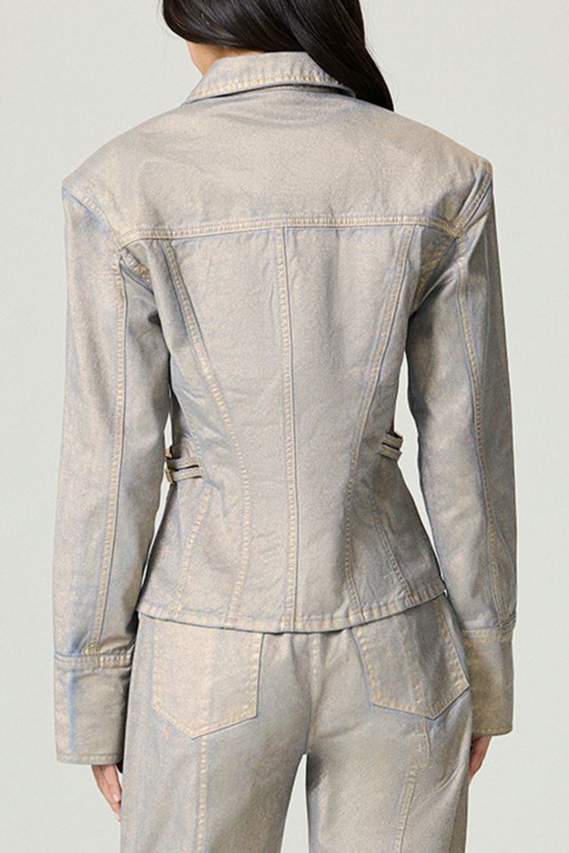 Nocturne Metallic Denim Jacket #4