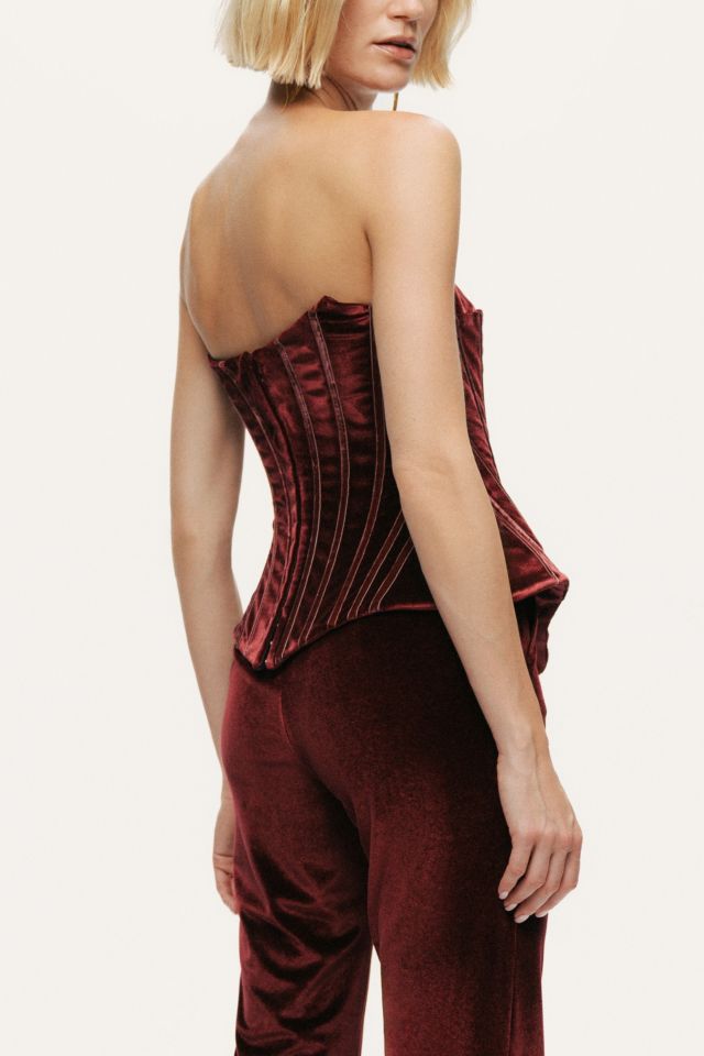 Nocturne Structured Velvet Corset Top #2