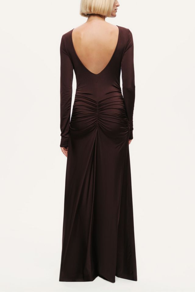 Nocturne Asymmetric Draped Open-Back Dress #4