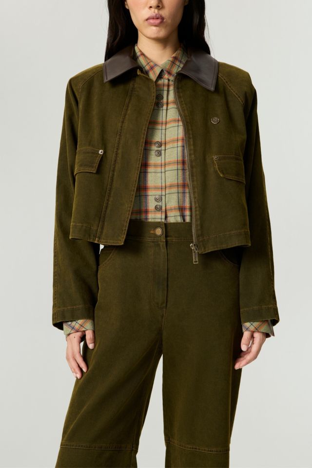 Nocturne Contrast Collar Utility Cropped Jacket #1