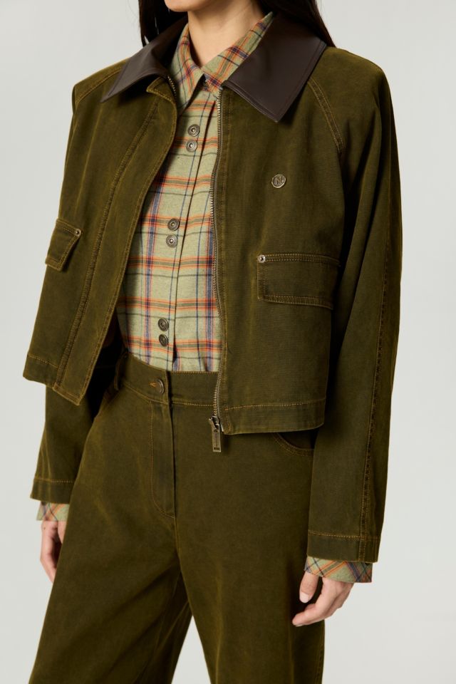 Nocturne Contrast Collar Utility Cropped Jacket #3