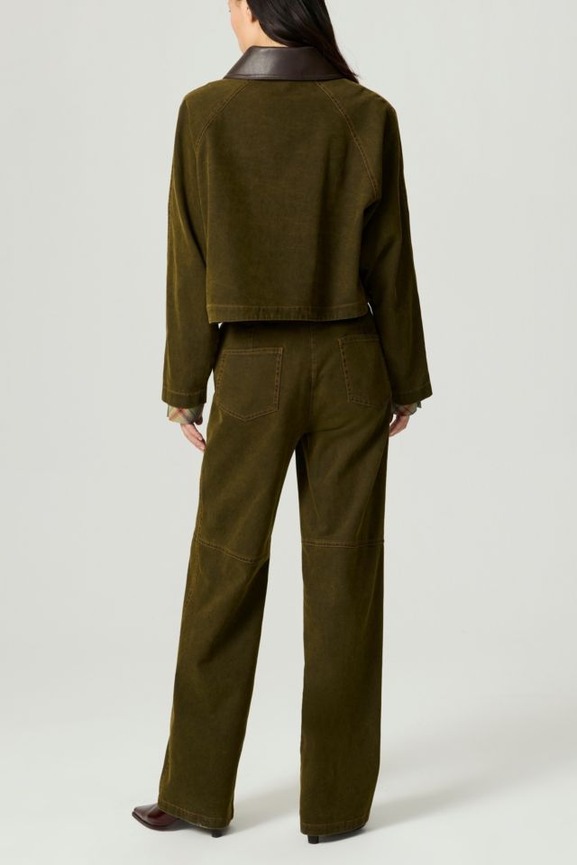 Nocturne Contrast Collar Utility Cropped Jacket #4
