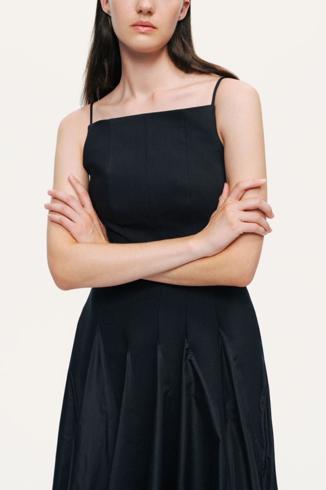 Nocturne Square-Neck Pleated Midi Dress #3