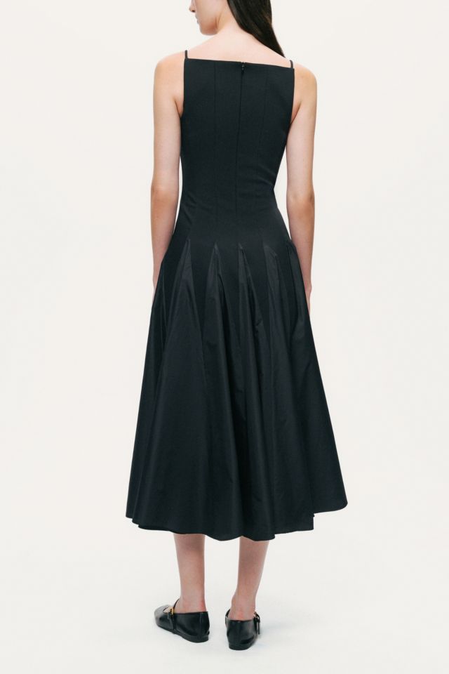 Nocturne Square-Neck Pleated Midi Dress #4