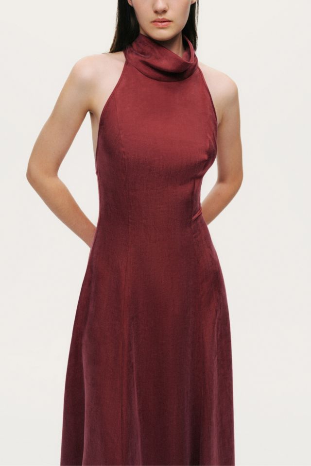 Nocturne Backless Tie-Back Halter Dress #1