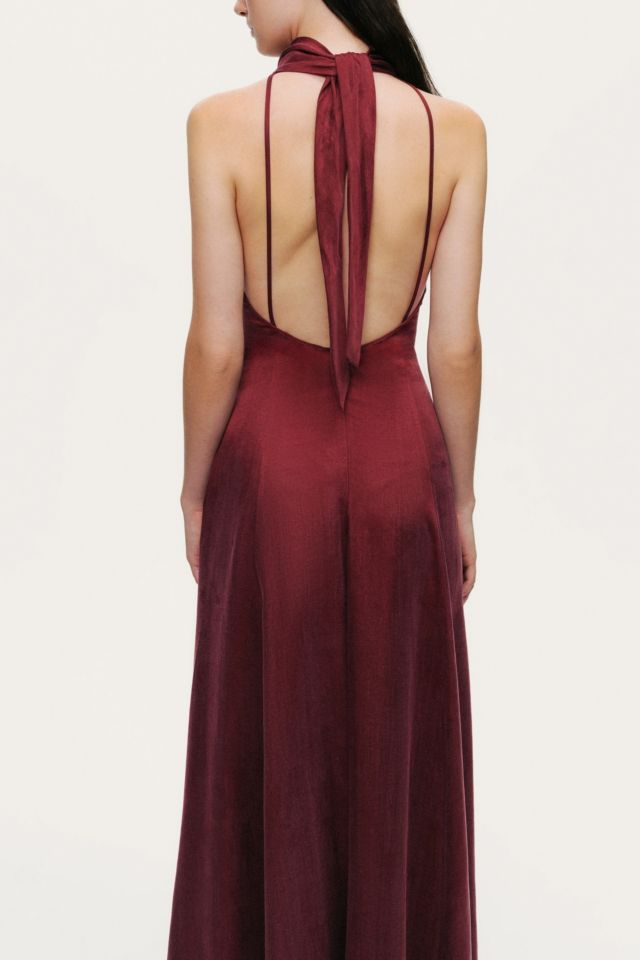 Nocturne Backless Tie-Back Halter Dress #3