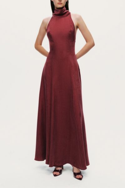 Nocturne Backless Tie-Back Halter Dress