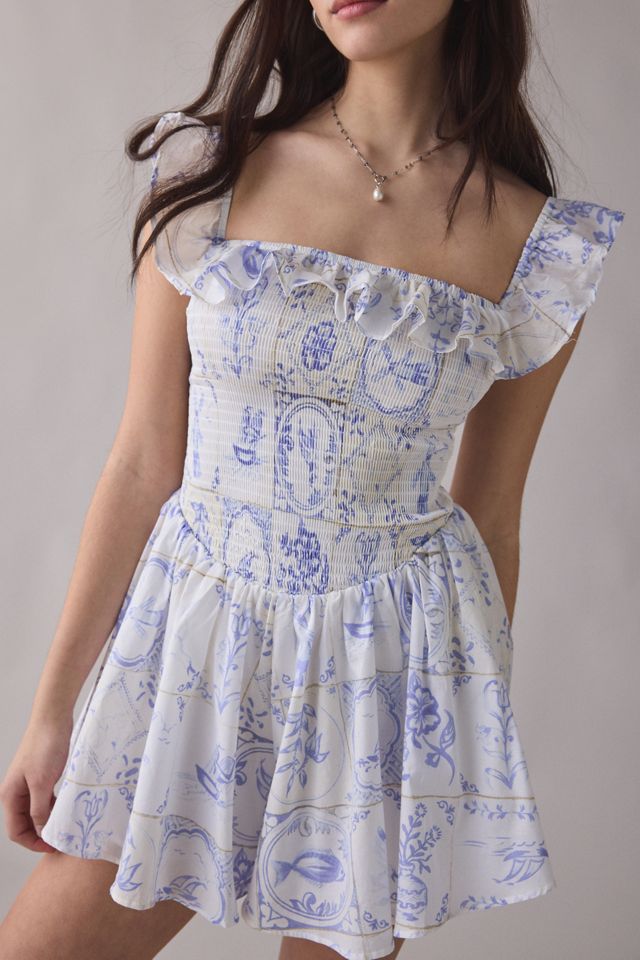 Kimchi Blue Clementine Smocked Ruffle Romper #2