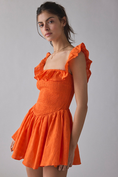 white christmas dresses Cute Orange Multi Floral Mini Dress - Casual Dresses