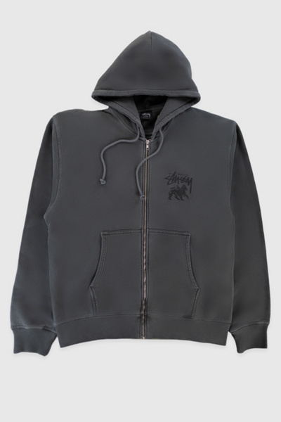 トップス 00s old stussy zip hoodie rasta colors Stussy Rasta Lion Zip Pigment Dyed Hoodie Khaki Men's - FW24 - US