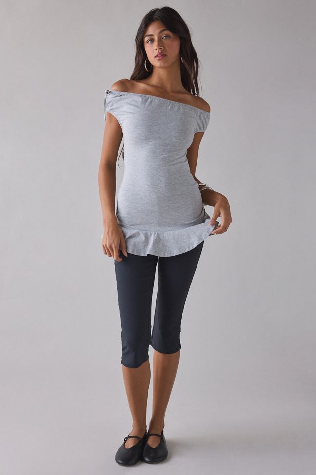 Motel Kanao Off-The-Shoulder Ruffle Tunic Top #3