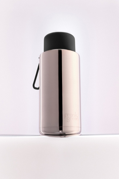 Frank Green Ceramic 34 oz Insulated Bottle In Chrome Silver/midnight At Urban Outfitters In Neutral
