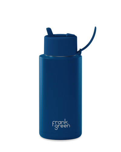 Frank Green Ceramic 34 oz Insulated Bottle In Deep Ocean At Urban Outfitters In Blue