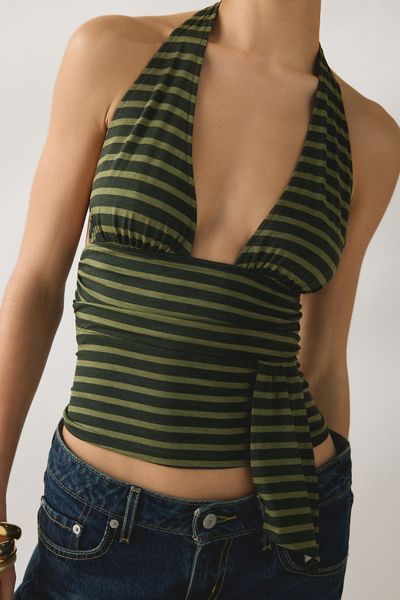 Motel Aprilla Tie-Detail Halter Neck Top
