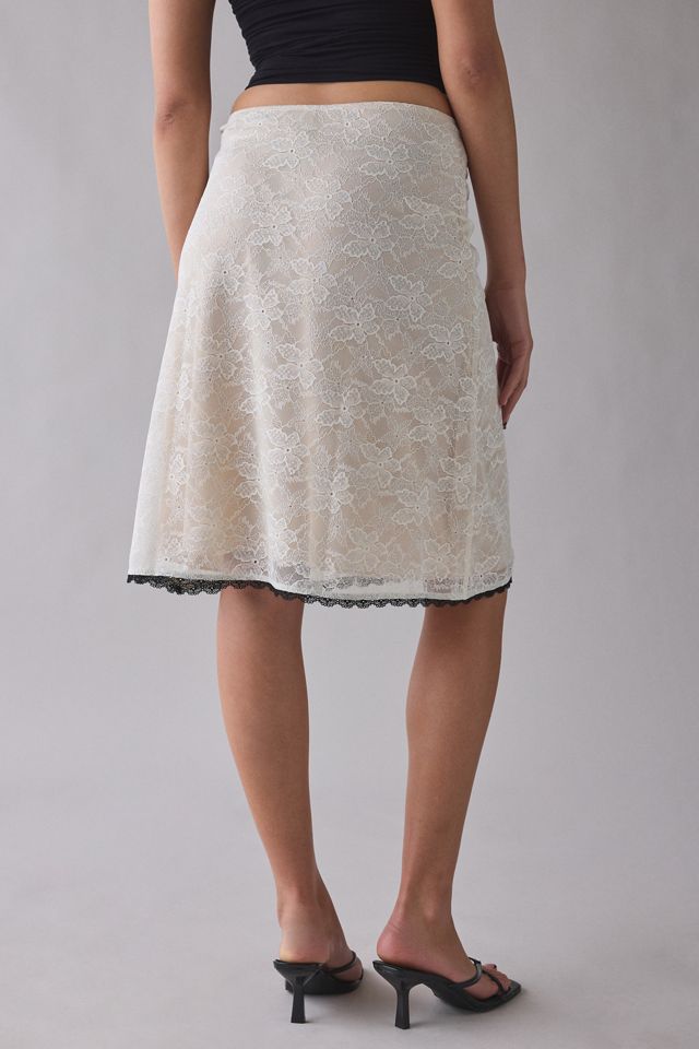 Motel Laykha Lace Slip Midi Skirt #3