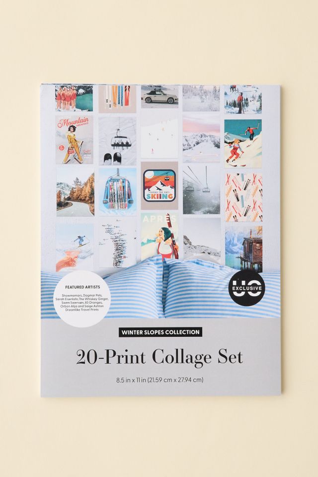 Winter Slopes Art Print Collage Kit #1