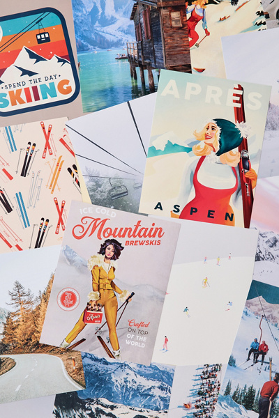 Winter Slopes Art Print Collage Kit