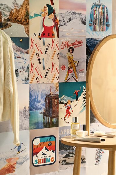 Trousse de collage d'impressions d'art Winter Slopes