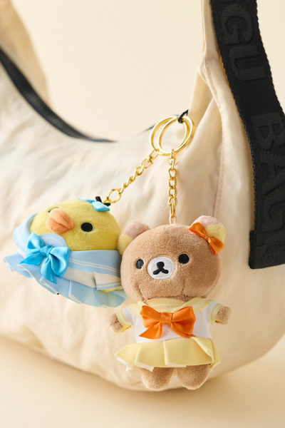 【ScoLar】スカラー チェック切替・サボりクマ　白・BAGの中から　3点 Rilakkuma San-X School Uniform Series Blind Box Plushie Keychain