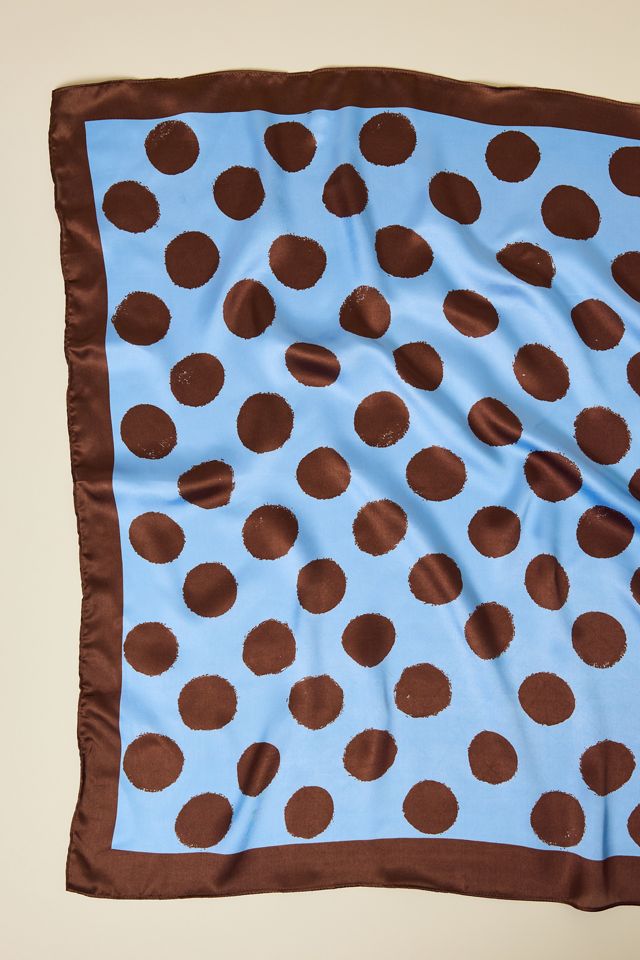 Brushed Dot Pattern Satin Scarf #1