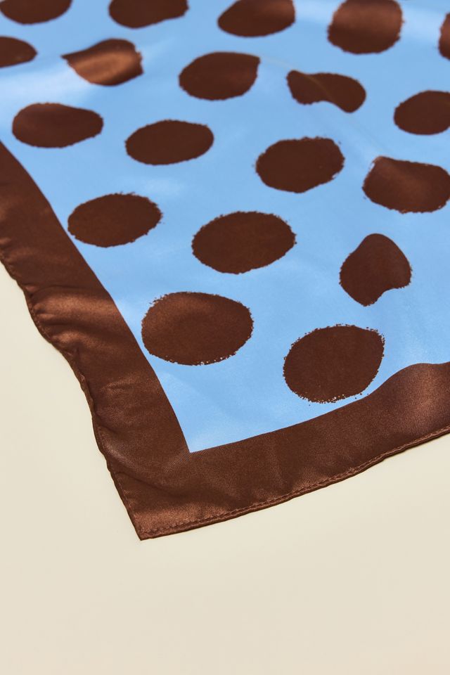 Brushed Dot Pattern Satin Scarf #2