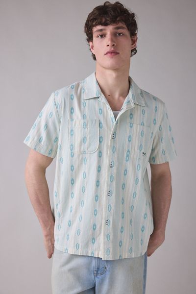 Dark Seas Breezy Textured Pattern Short Sleeve Shirt
