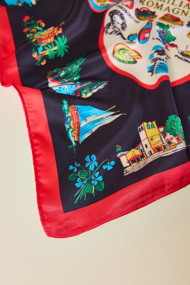 Destination Pattern Satin Scarf #1