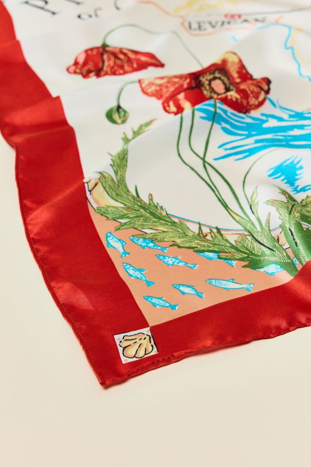 Destination Pattern Satin Scarf #2