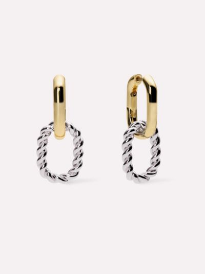 Ana Luisa Ash Double Two Tone Double Hoop Earrings