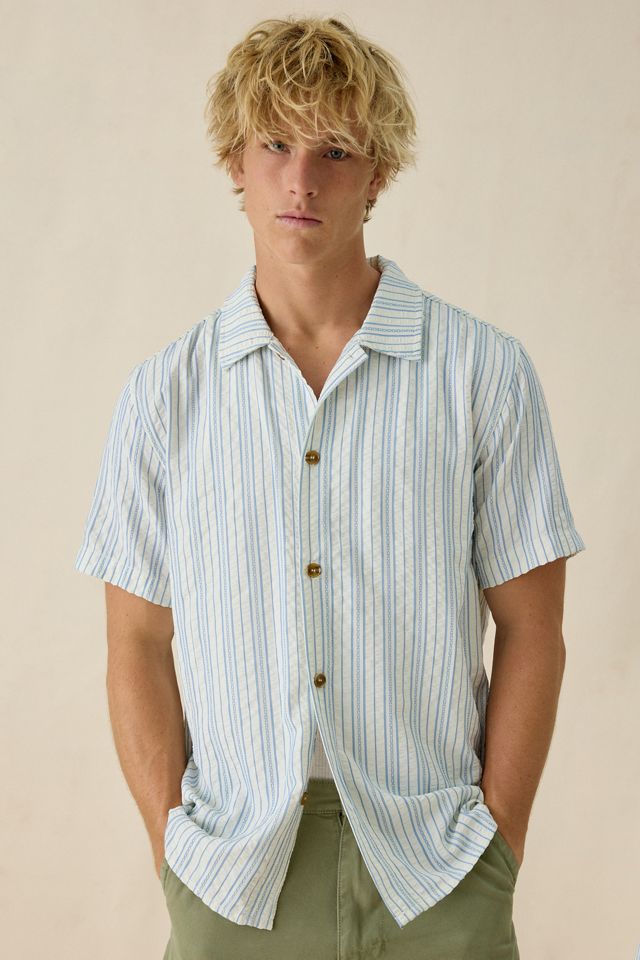 Rhythm Novelty Textured Stripe Button-Down Shirt #3
