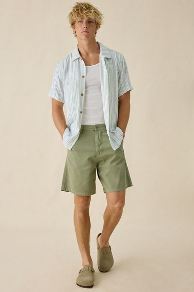 Chemise boutonnée Rhythm à rayures texturées fantaisie