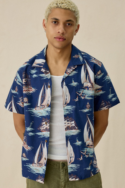 Polo Ralph Lauren Andy Nautical Pattern Camp Collar Shirt