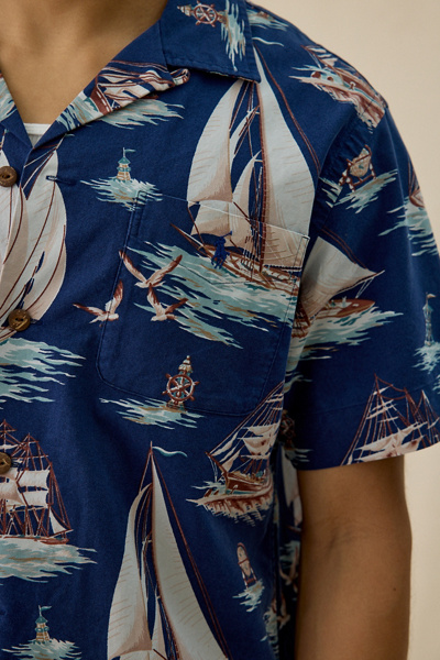 Polo Ralph Lauren Andy Nautical Pattern Camp Collar Shirt
