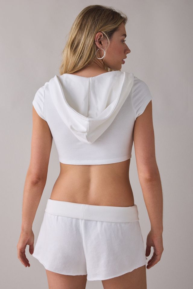 Out From Under Spring Breakers Twist-Front Cropped Hoodie Tee #2