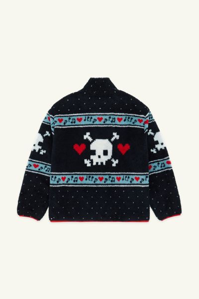Strawberry Western Skully Sherpa Jacket