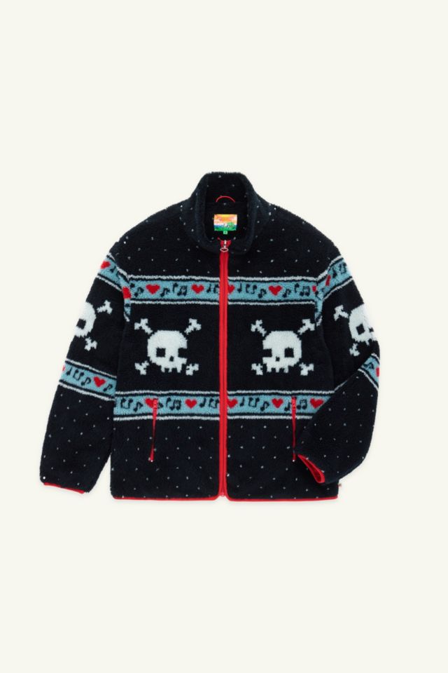 Strawberry Western Skully Sherpa Jacket #1