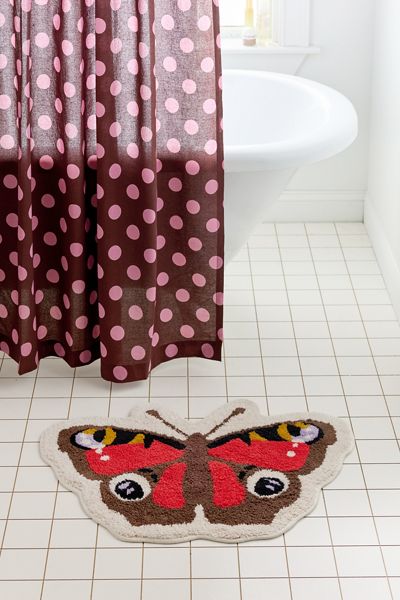 Butterfly Shaped Tufted Bath Mat
