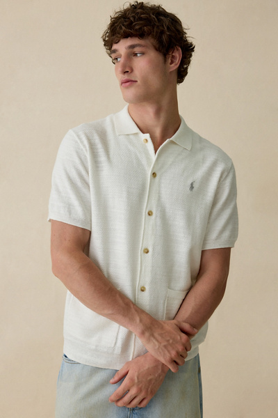Polo Ralph Lauren Textured Short Sleeve Polo Cardigan | Urban