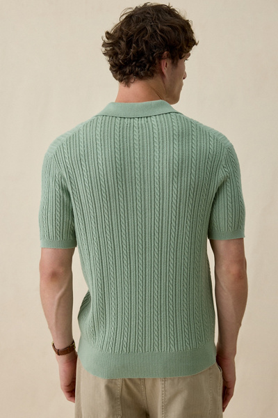Polo Ralph Lauren Featherweight Cable Knit 3-Button Placket Sweater